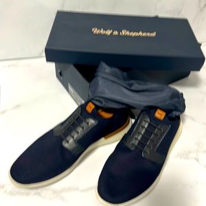 Men’s Wolf and Shepherd Navy Blue Dress Loafers Size 10.5, very nice, near mint!